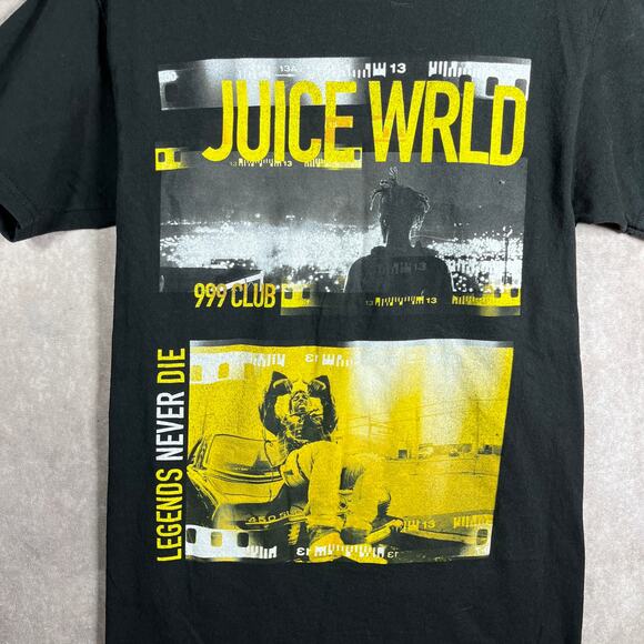 Juice Wrld Legends Never‎ Die Shirt Mens Small Black Graphic Travis Scott Rap - Picture 2 of 6